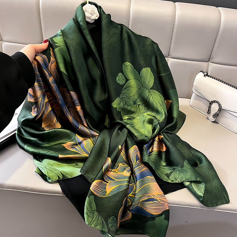 Mens Fashion Poncho - 春夏ソフトポンチョストールスカーフ男性女性ファッションプリントシルクスカーフ日焼け止め薄い軽いショールラップスカーフブファンダス