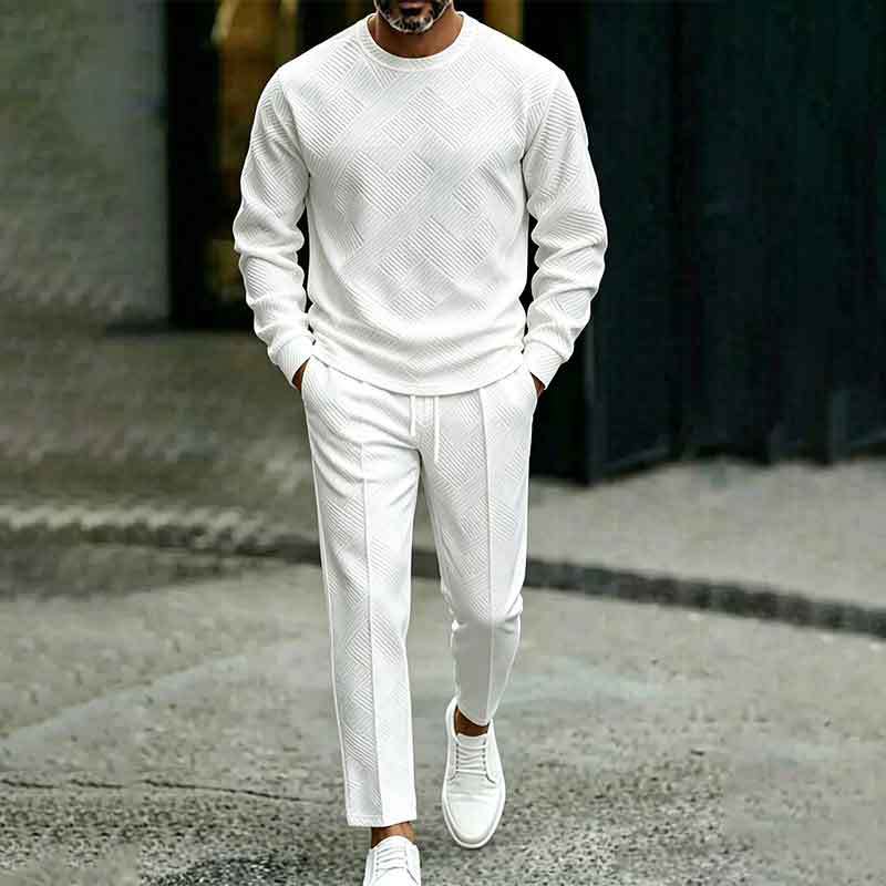 Mens Fashion Workwear - メンズトラックスーツセット アウトドアワークウェア カジュアルスウェットシャツ プルオーバーセット 快適なストリートウェア ファッション