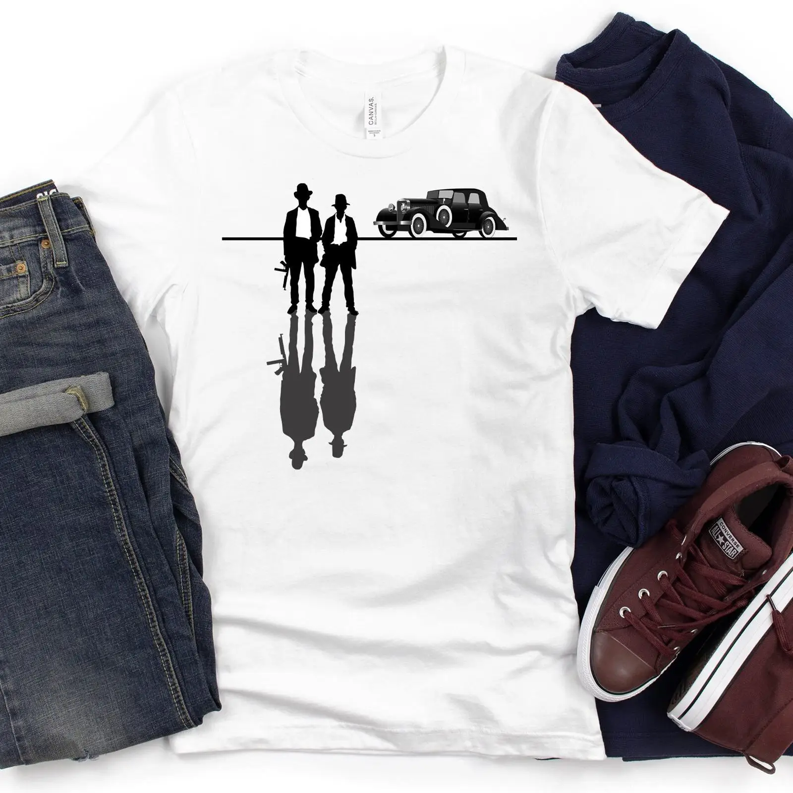 Men'S Fashion Roaring 20S - 1920年代 ローリング20年代 ギャングスター クラシックカー Tシャツ オリジナル