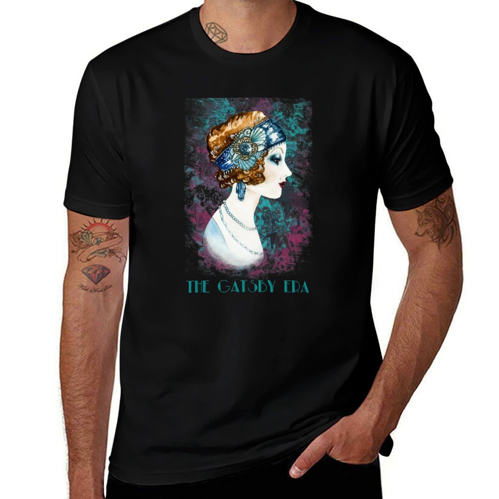 Men'S Fashion Roaring 20S - ローリング20年代フラッパーガールTシャツ カジュアルファッションプリントTシャツトップ