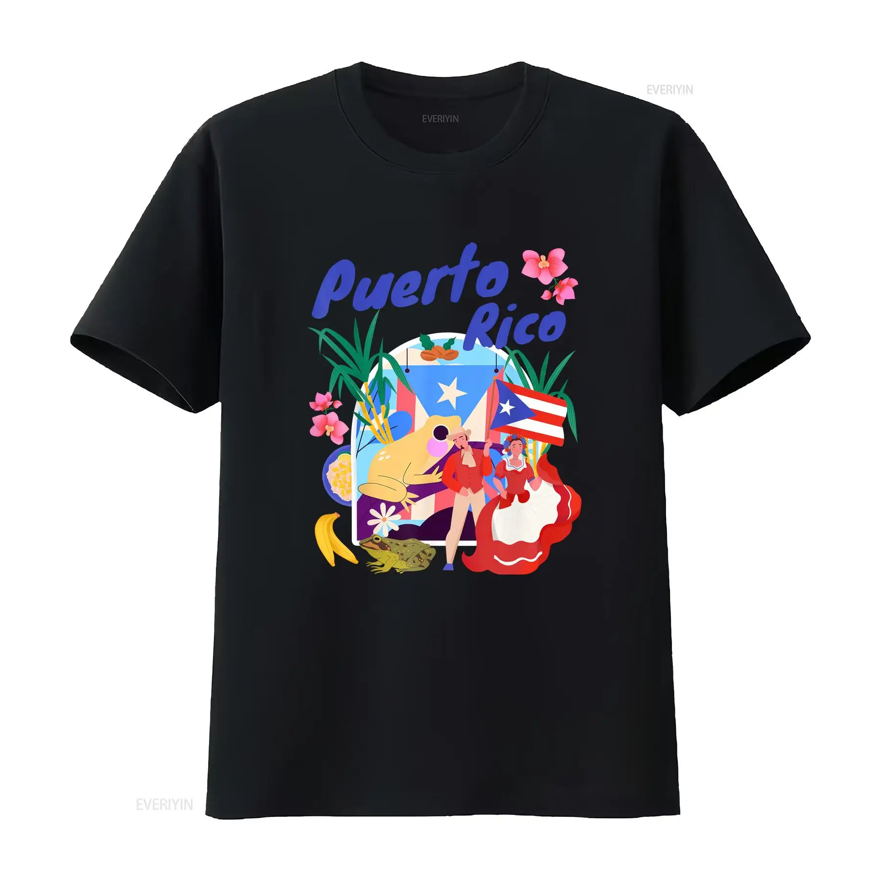 Men'S Fashion Outfit Ideas - プエルトリコの女性向け衣装アイデア リコ旗Tシャツ ヴィンテージ風 わずかにスタイリッシュなストリートウェア ファッションデザイナー服