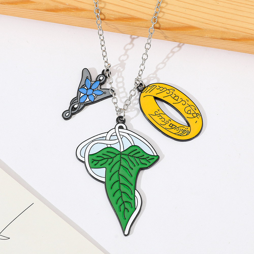 Men'S Fashion Necklaces - ロード・オブ・ザ・リング エルフネックレス ファッション クリエイティブ リーフペンダント コスプレ