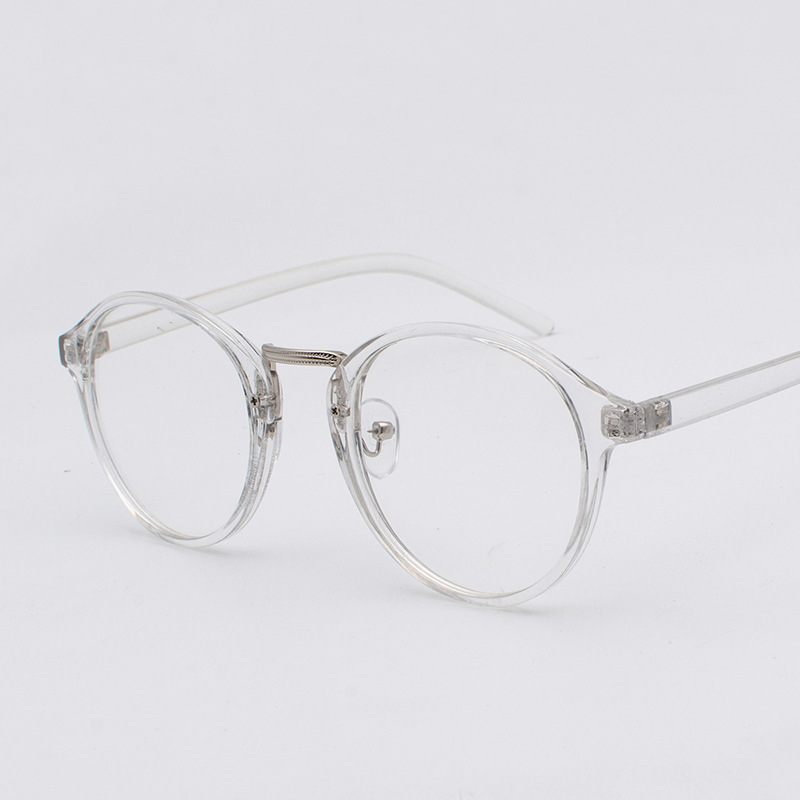 Men'S Fashion Glasses 2026 - ファッショナブルな透明丸眼鏡 クリアフレーム 女性用メガネ 近視用メガネ 男性用眼鏡フレーム ネード風光学フレーム