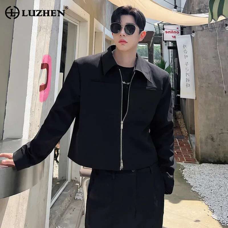 Men'S Fashion Reviews - LUZHEN ファッション春の新ソリッドカラーデザインジャケットトレンディエレガントなメンズ高品質コート韓国レビュー多くの服 LZ2537