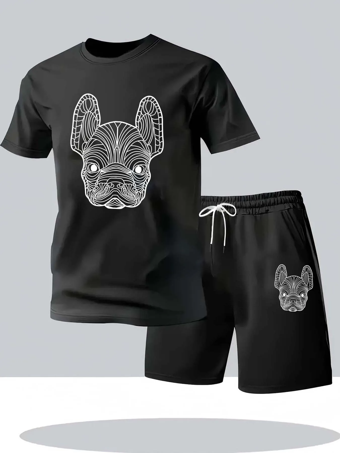Mens Fashion Workwear - 夏のメンズ速乾カジュアル半袖Tシャツとショートパンツセットシティストリートファッションランニングスポーツ2ピーススーツ
