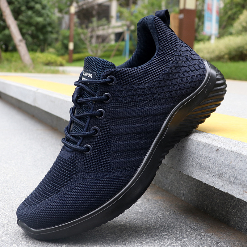 Mens Fashion Trainers - メンズスニーカー通気性カジュアルシューズ夏のファッションランニングシューズ固体レースアップ加硫靴軽量アウトドアメンズシューズ
