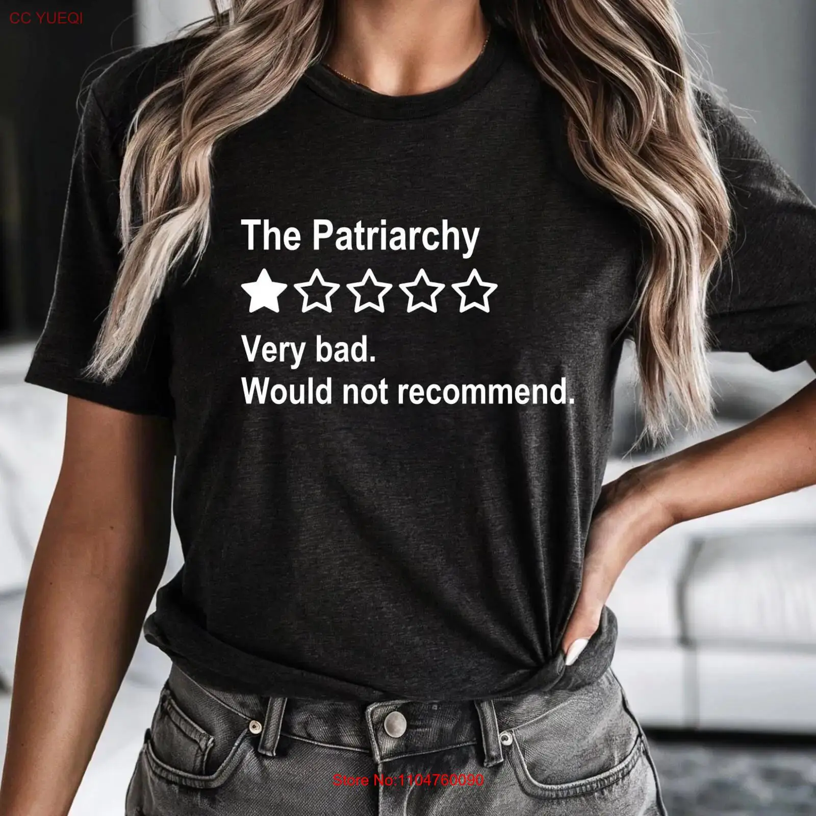 Men'S Fashion Reviews - The Patriarchy Bad Review Tシャツ アンチフェミニズム