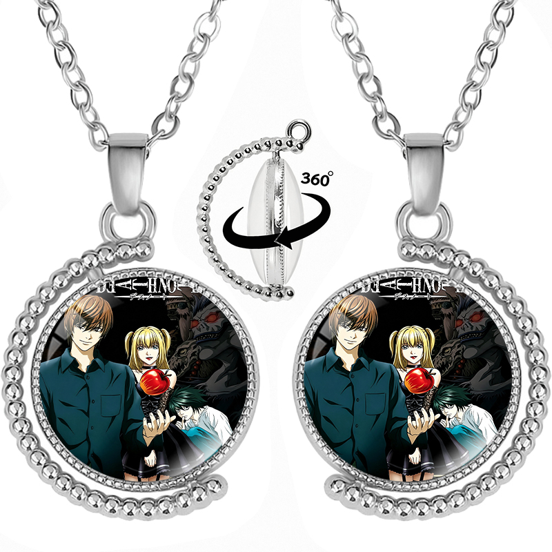 Men'S Fashion Necklaces - デスノート ファッション 回転式ネックレス カップル用 アニメ カートゥーン