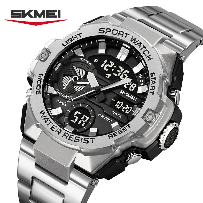 Men'S Fashion Week 2026 - SKMEI 2026 新型 2タイム表示 スポーツファッション デジタル電子時計