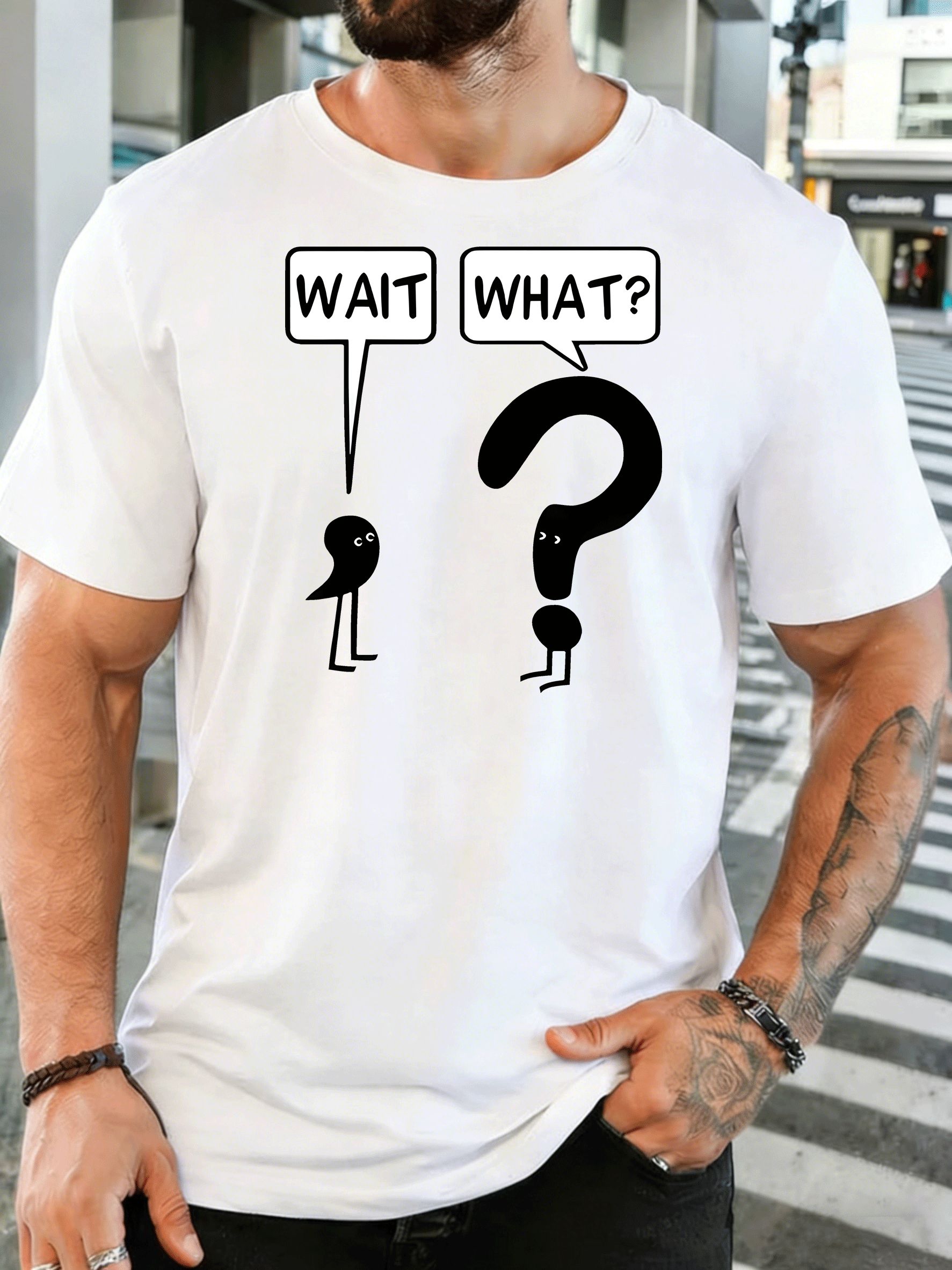面白い「ちょっと待って、これは何？」というメッセージがプリン - Men'S Fashion Questions のレビューと価格