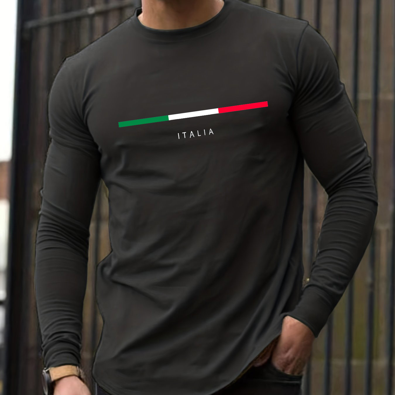 100% 純綿メンズ長袖ラウンドネックルーズイタリア柄プリン - Men'S Fashion Trends 2025 のレビューと価格