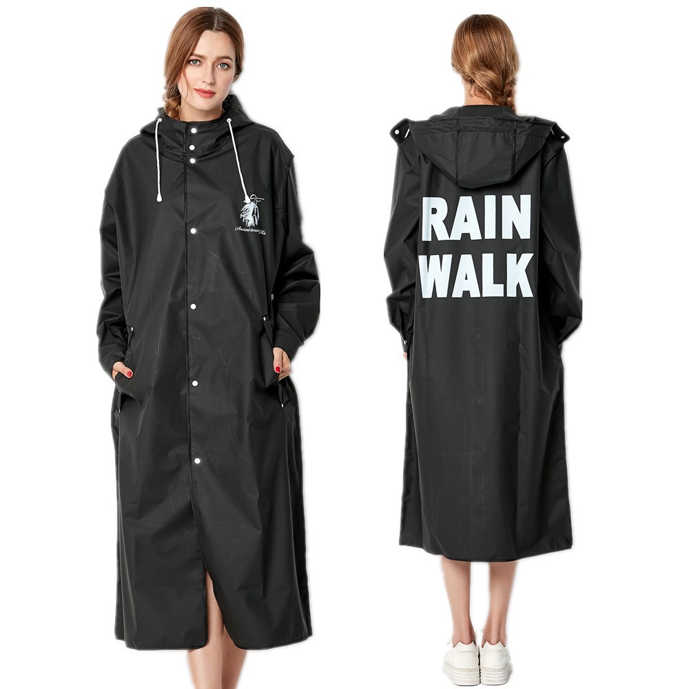男性と女性のための薄い黒のレインコート,新しいファッション, - Mens Fashion Poncho のレビューと価格