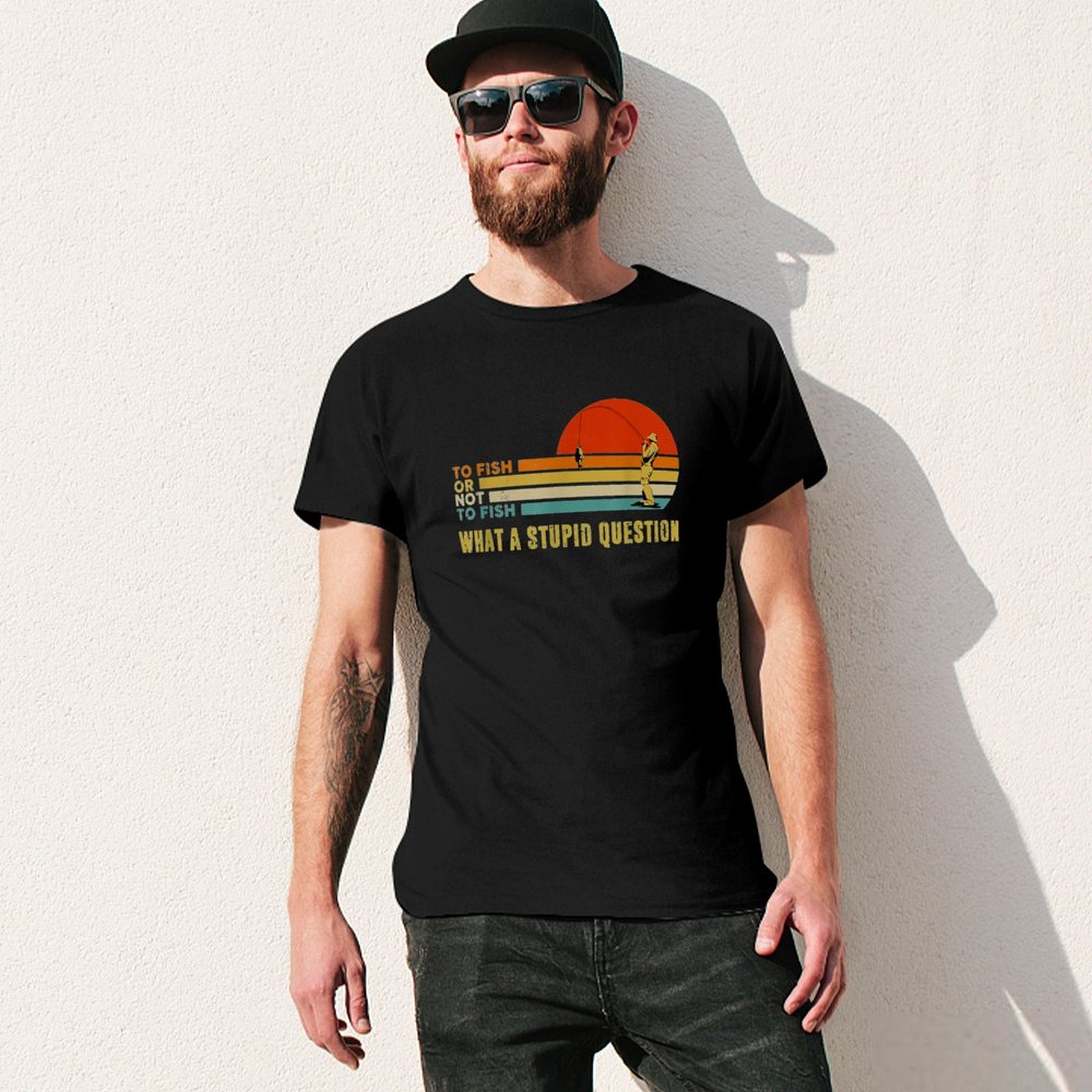 釣るか釣らないか、なんて馬鹿げた質問だ。面白い釣りTシャツ、 - Men'S Fashion Questions のレビューと価格