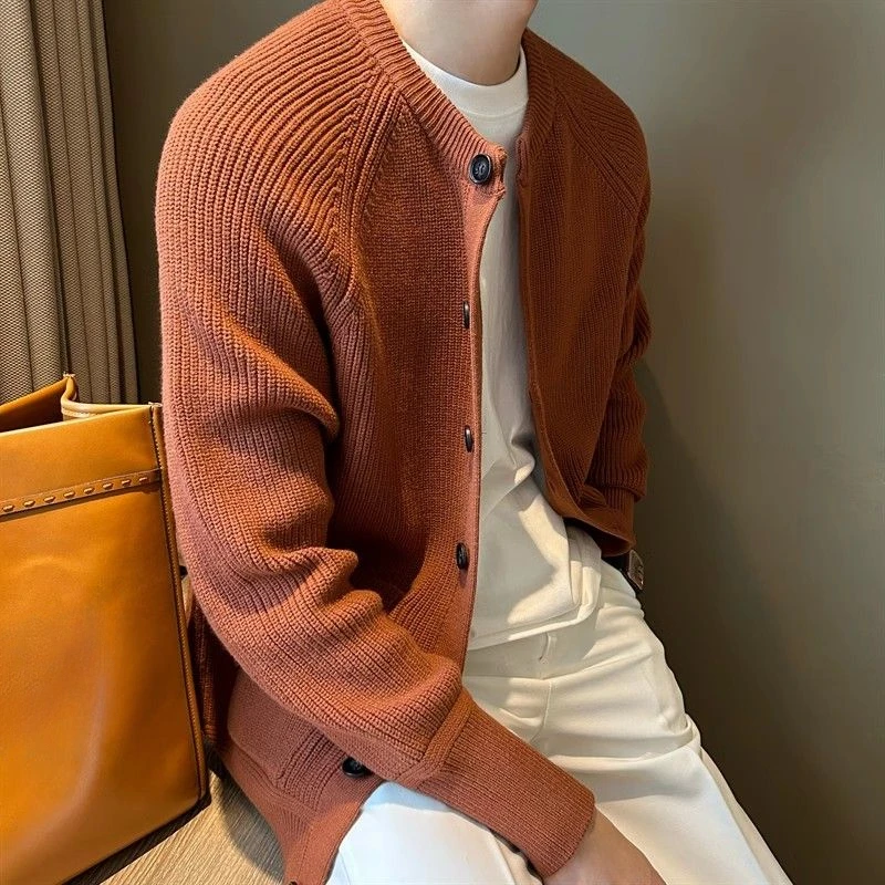 GELITAYIN厚いニットカーディガン男無地コートポケット - Men'S Fashion Reviews のレビューと価格