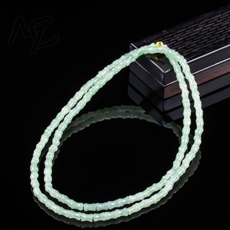 新しい本物の天然良質な翡翠竹のブレスレットネックレス、彫刻チ - Men'S Fashion Necklaces のレビューと価格
