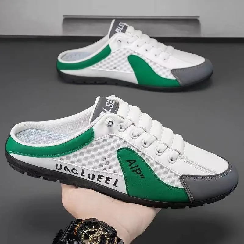 メンズファッションソフトソールハーフスリッパ夏の男性トレンデ - Mens Fashion Trainers のレビューと価格