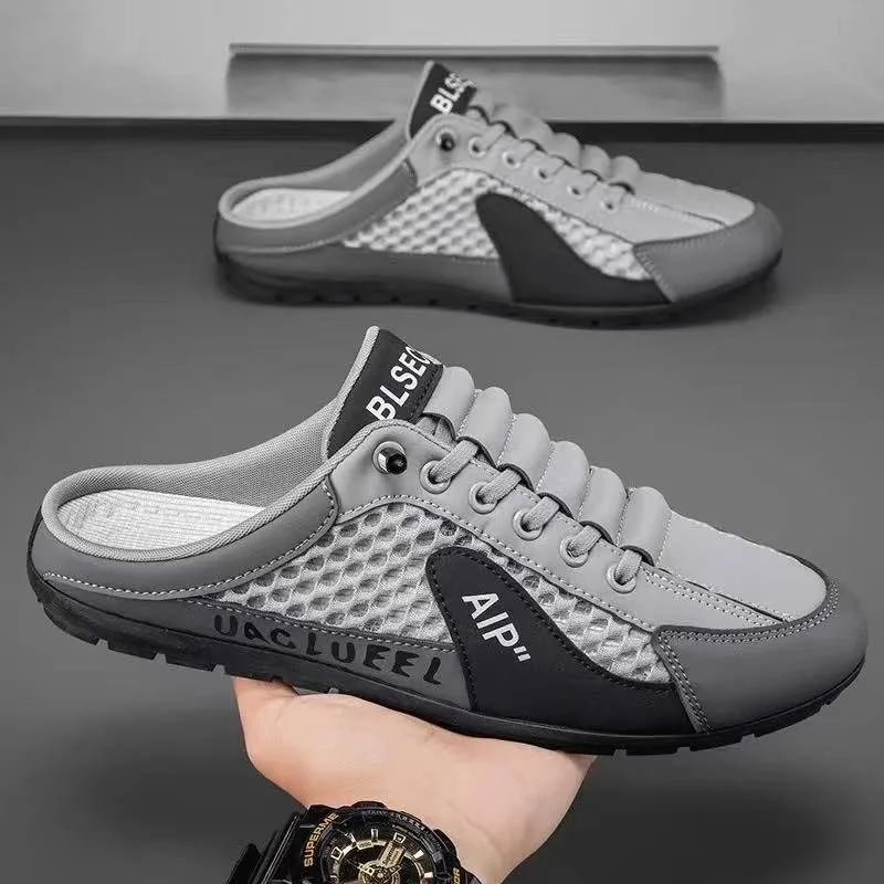 メンズファッションソフトソールハーフスリッパ夏の男性トレンデ - Mens Fashion Trainers のレビューと価格
