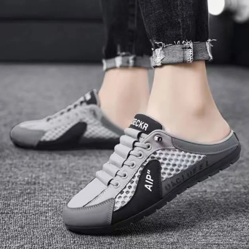 メンズファッションソフトソールハーフスリッパ夏の男性トレンデ - Mens Fashion Trainers のレビューと価格