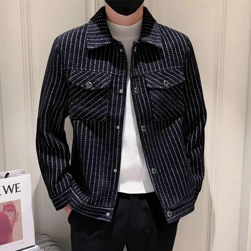 メンズウール＆ブレンドコート ストライプ柄 ホワイト 冬物セ - Men'S Fashion Reviews のレビューと価格