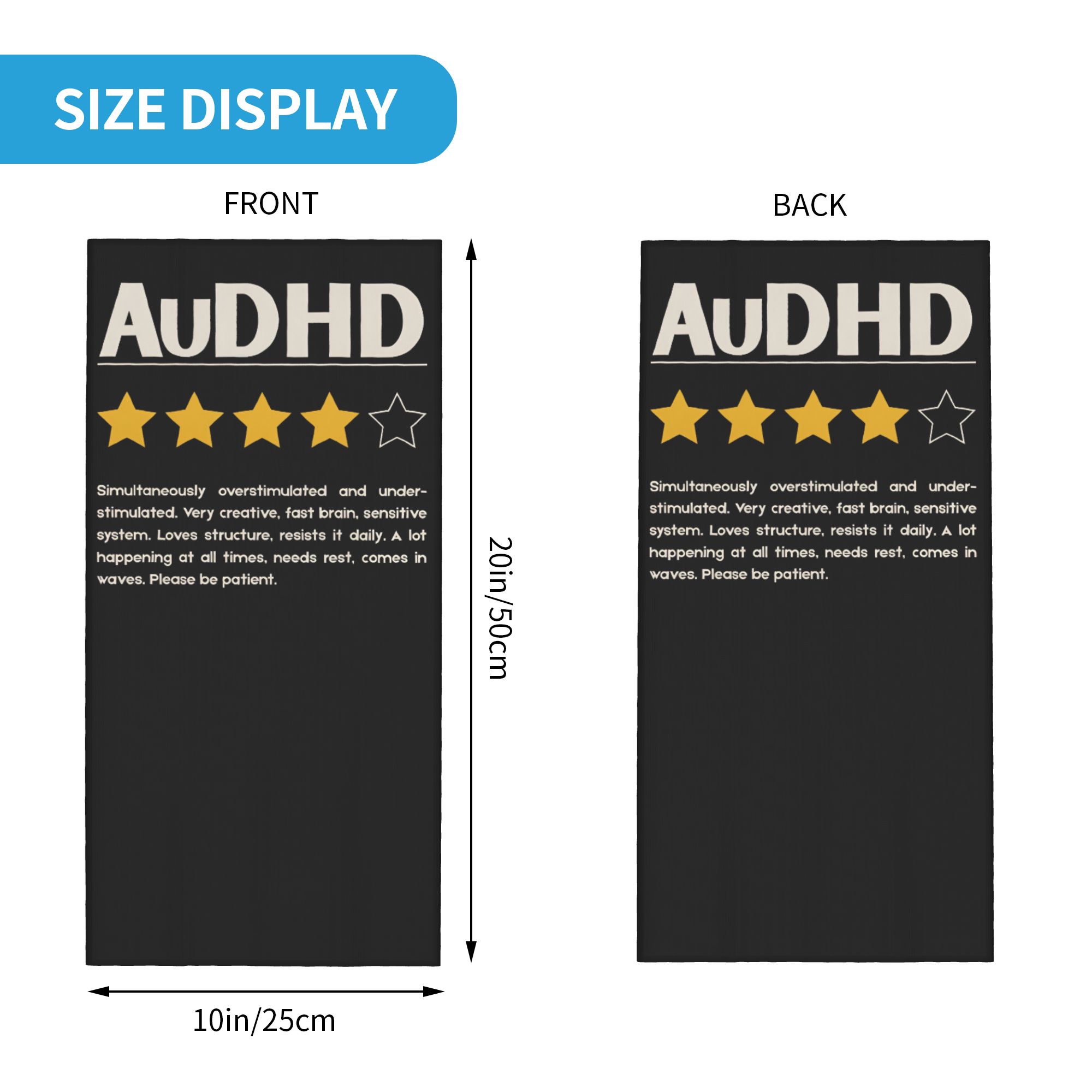 AuDHD Star Review メンタルヘルス バンダナ - Men'S Fashion Reviews のレビューと価格