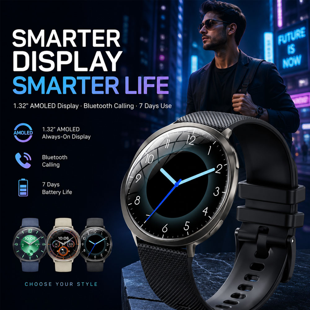 2026 プレミアム AMOLED スマートウォッチ ブルー - Men'S Fashion Week 2026 のレビューと価格