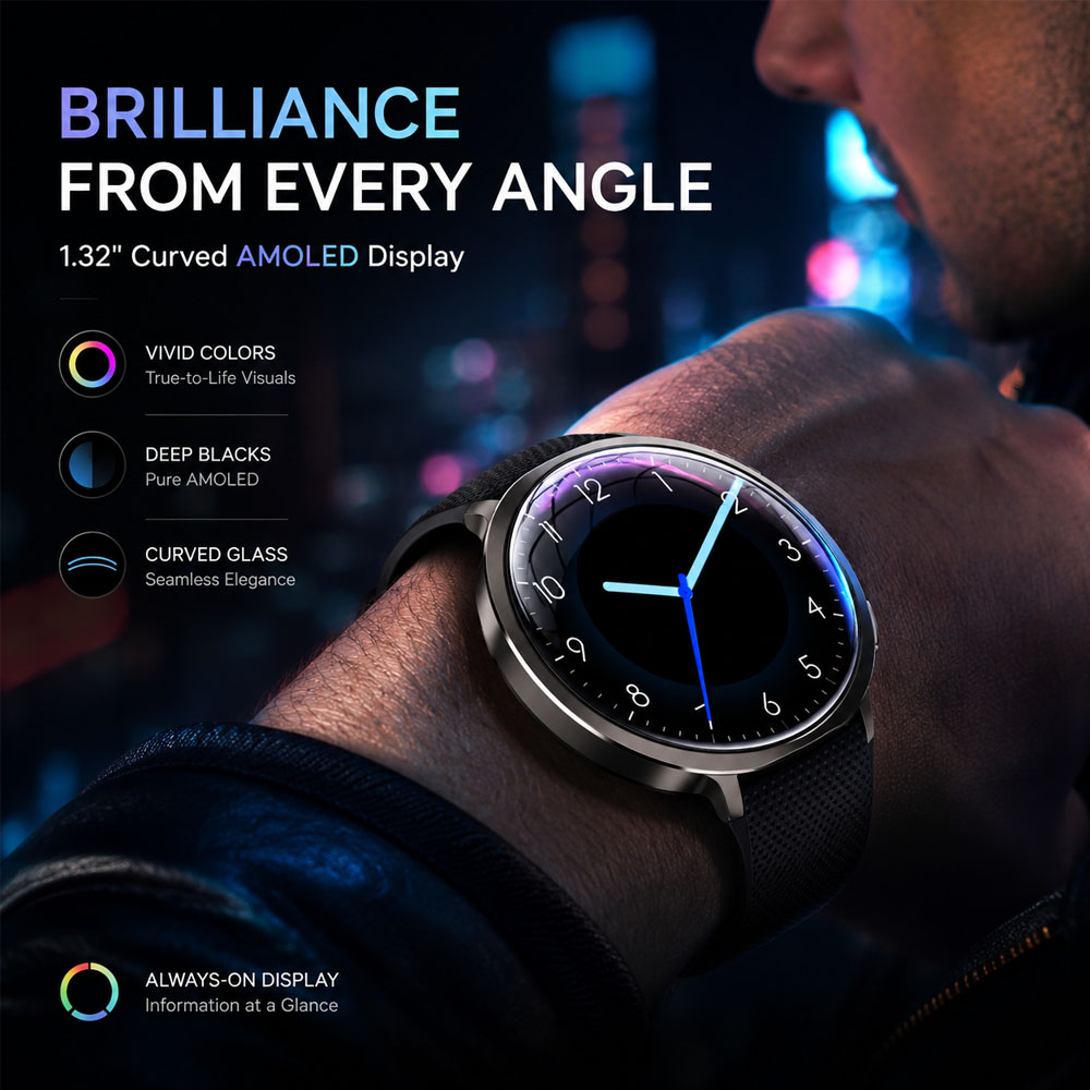 2026 プレミアム AMOLED スマートウォッチ ブルー - Men'S Fashion Week 2026 のレビューと価格