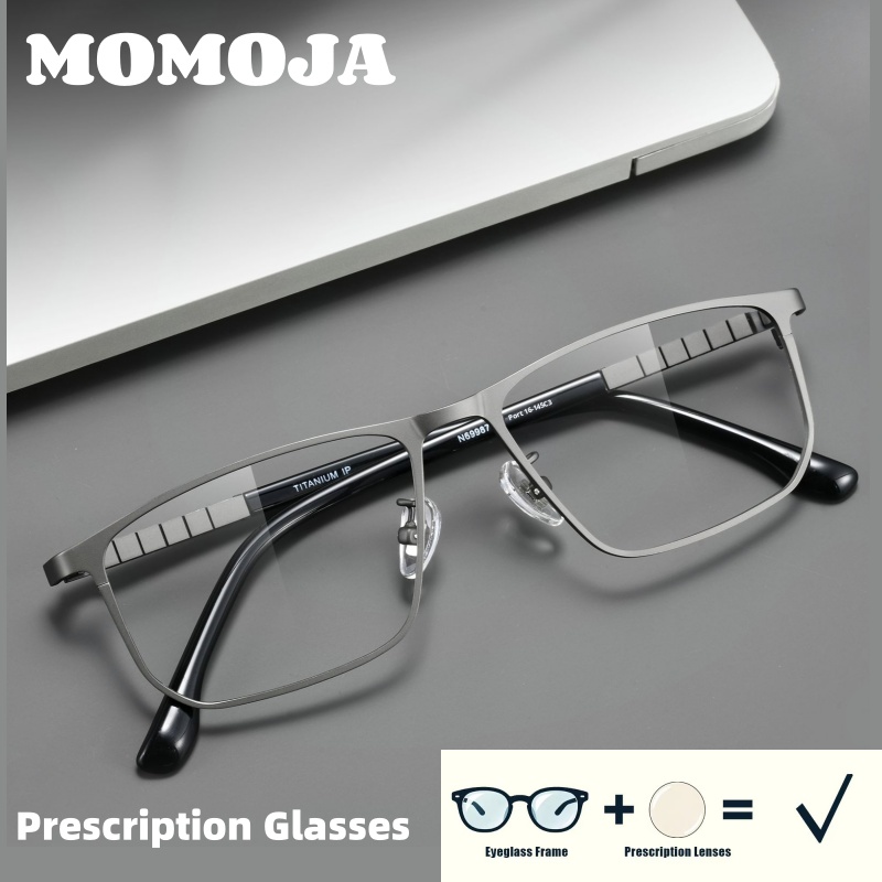 MOMOJA 2026 チタン合金スクエアメンズファッション - Men'S Fashion Glasses 2026 のレビューと価格