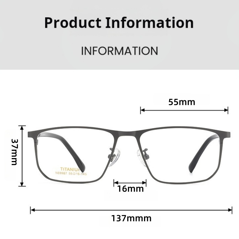 MOMOJA 2026 チタン合金スクエアメンズファッション - Men'S Fashion Glasses 2026 のレビューと価格