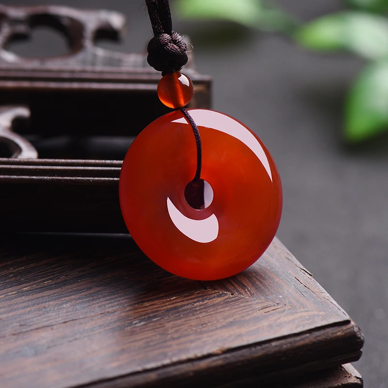 色とりどりの天然翡翠ネックレス,ドーナツペンダント,瑪瑙,フ - Men'S Fashion Necklaces のレビューと価格