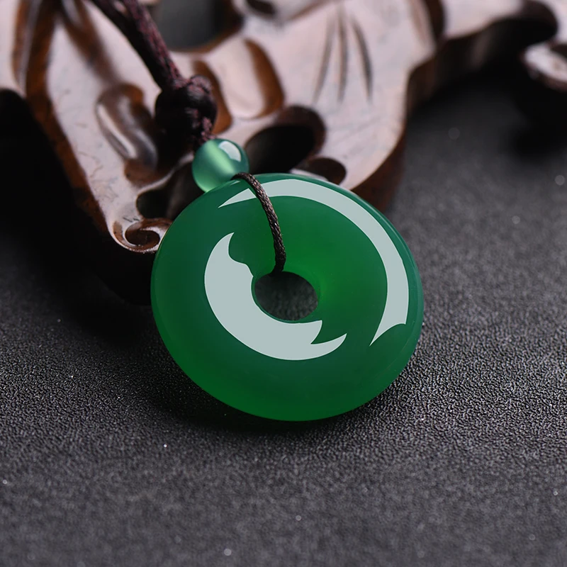 色とりどりの天然翡翠ネックレス,ドーナツペンダント,瑪瑙,フ - Men'S Fashion Necklaces のレビューと価格