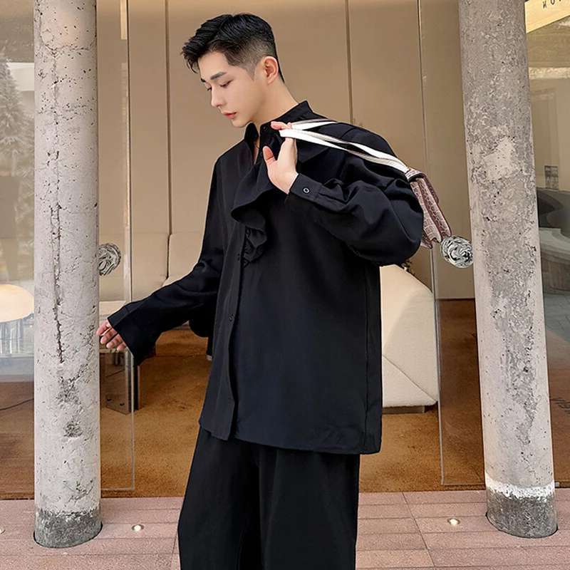 LUZHENデザイン ロング丈 ニューファッションシャツ 高 - Men'S Fashion Reviews のレビューと価格