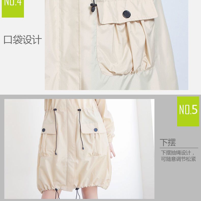 軽量防水レインコート レディース ロング丈 フード付きジャケ - Mens Fashion Poncho のレビューと価格