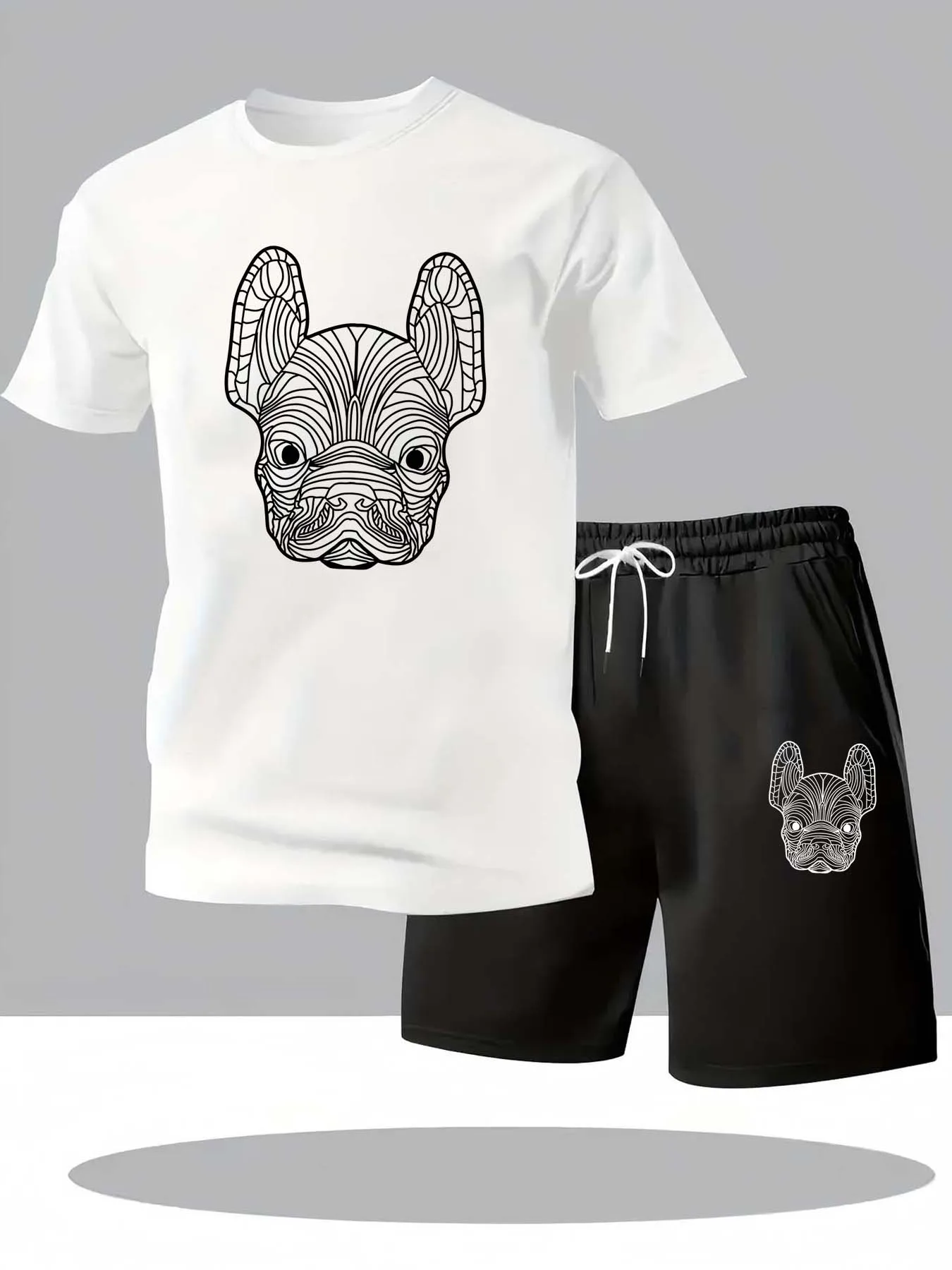 夏のメンズ速乾カジュアル半袖Tシャツとショートパンツセットシ - Mens Fashion Workwear のレビューと価格