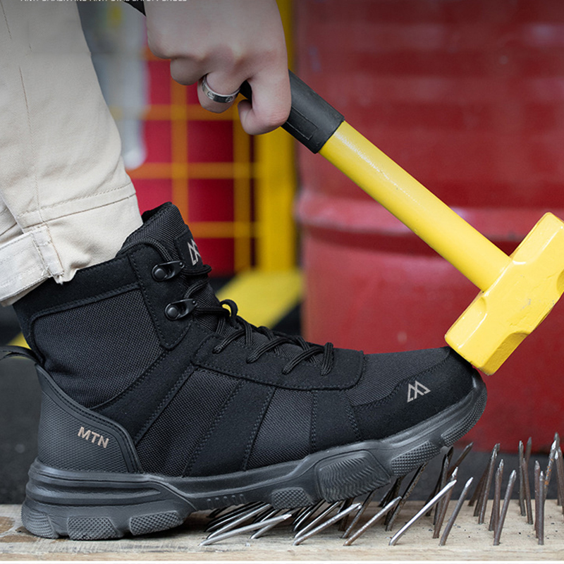 メンズ耐衝撃・耐穿刺鉱山用ブーツ、スチールトゥ作業靴、壊れな - Mens Fashion Trainers のレビューと価格
