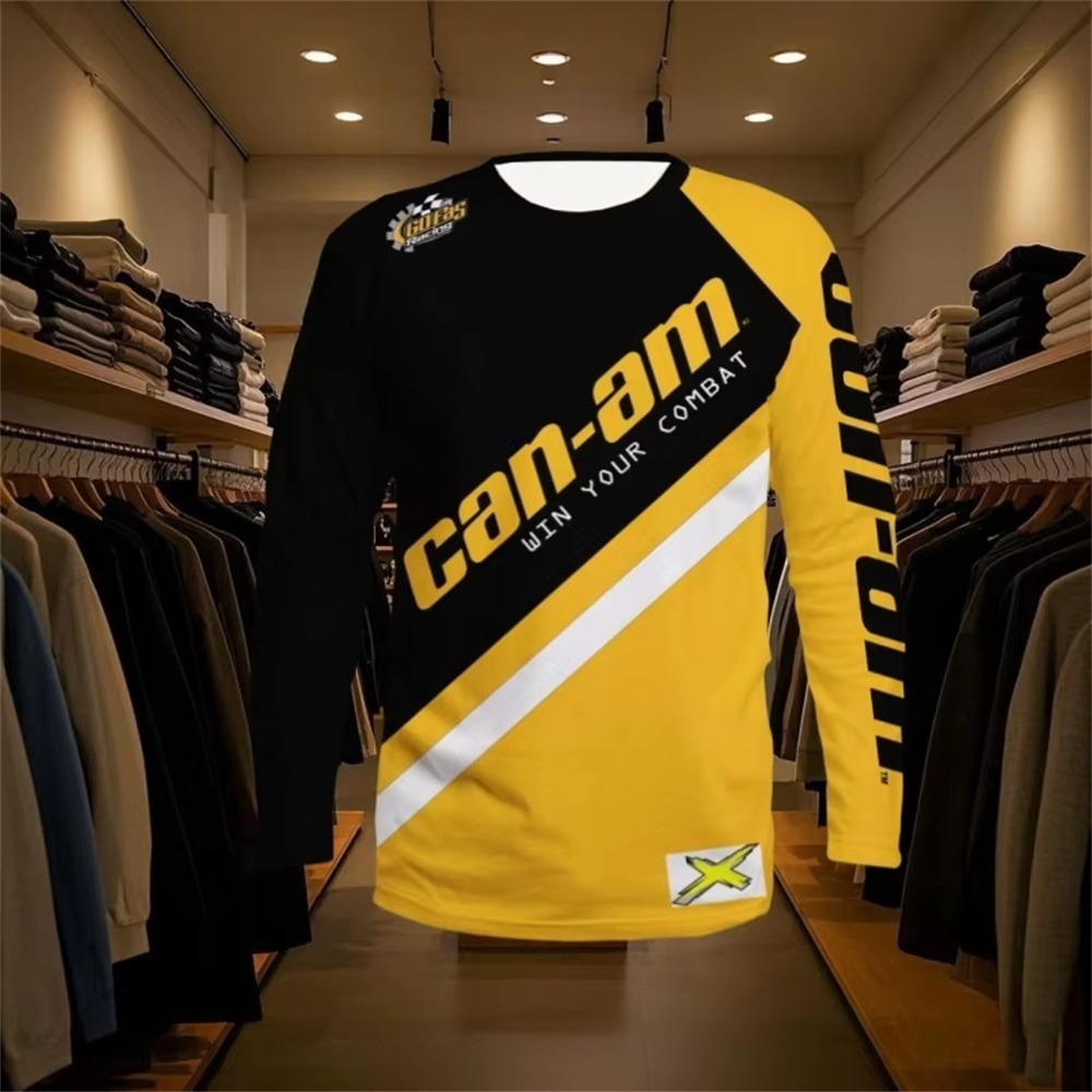 バイクレース用長袖ラウンドネックTシャツ、男女兼用、ファッシ - Men'S Fashion Trends 2025 のレビューと価格