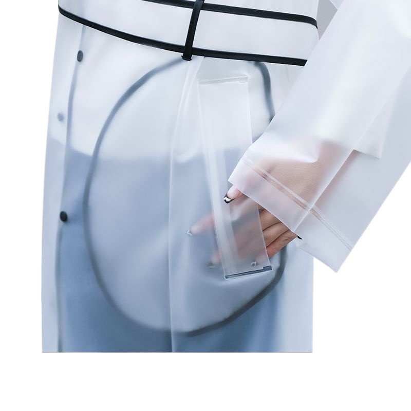 ファッショナブルな一人用透明レインコート、ロング丈フード付き - Mens Fashion Poncho のレビューと価格
