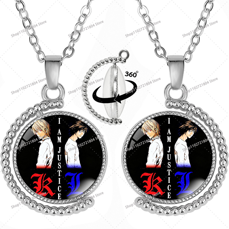 デスノート ファッション 回転式ネックレス カップル用 アニ - Men'S Fashion Necklaces のレビューと価格