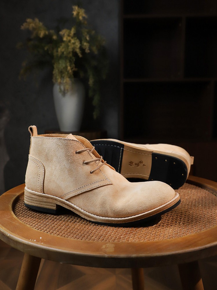 ファッション多用途男性レースアップカラーブロック牛スエードラ - Mens Fashion Workwear のレビューと価格